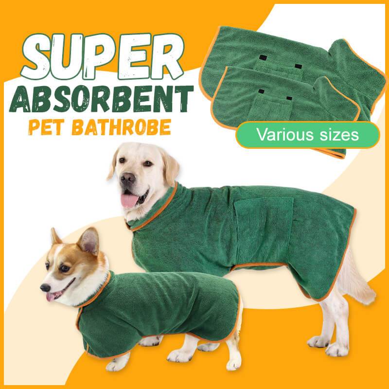 Super Saugfähiger Hunde-Bademantel aus Mikrofaser – Mit praktischer Taillenfixierung