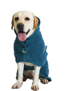 Super Saugfähiger Hunde-Bademantel aus Mikrofaser – Mit praktischer Taillenfixierung