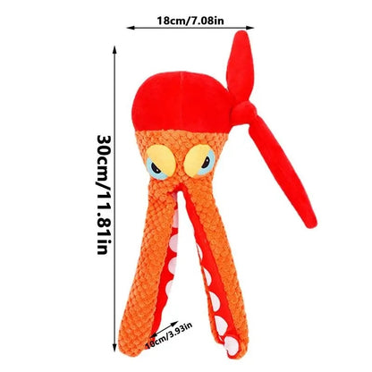 Quietschendes Oktopus-Hundespielzeug aus Plüsch – Zum Kauen, Spielen & Zähne reinigen