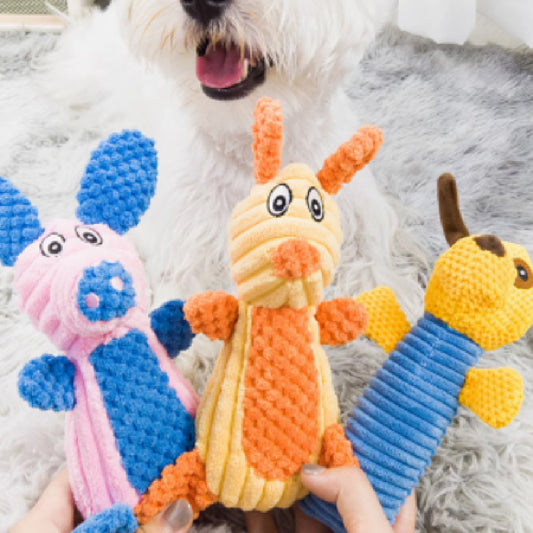 Quietschendes Hundespielzeug aus Plüsch – Bissfest & ideal zur Zahnpflege