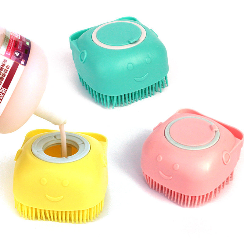 2-in-1 Silikon Bade- & Massagehandschuh für Hunde – Mit integriertem Seifen-Spender