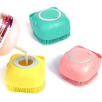 2-in-1 Silikon Bade- & Massagehandschuh für Hunde – Mit integriertem Seifen-Spender